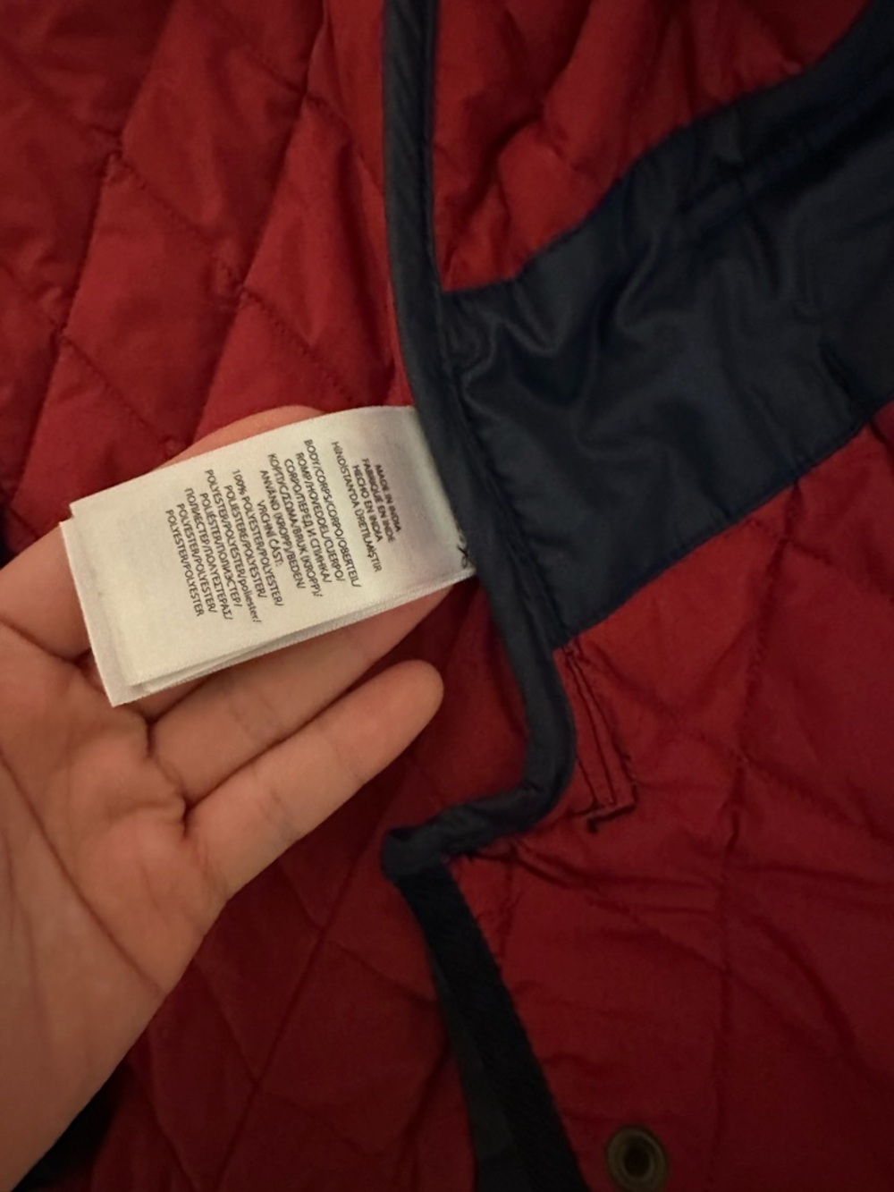 ⚡️ Polo by Ralph Lauren Quilted Navy Puffer Jacket with Corduroy Collar - Picture 11 of 11